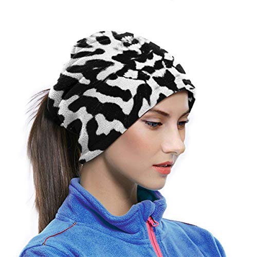 Ewtretr Negro Blanco Close Up Mariposa ala Cuello Calentador Hombres Mujeres Cálido A Prueba de Viento Calentador del oído Diadema