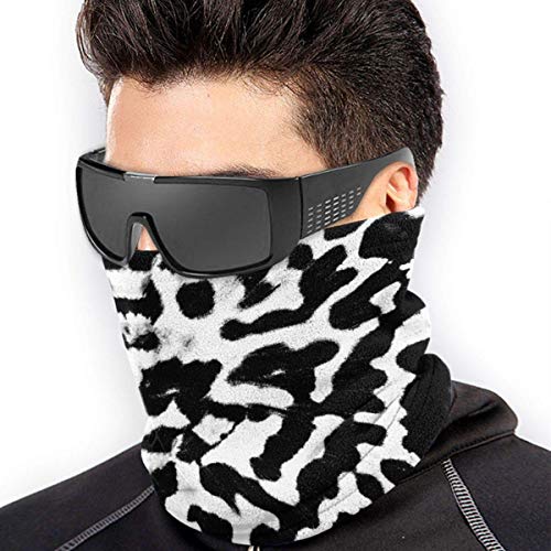 Ewtretr Negro Blanco Close Up Mariposa ala Cuello Calentador Hombres Mujeres Cálido A Prueba de Viento Calentador del oído Diadema