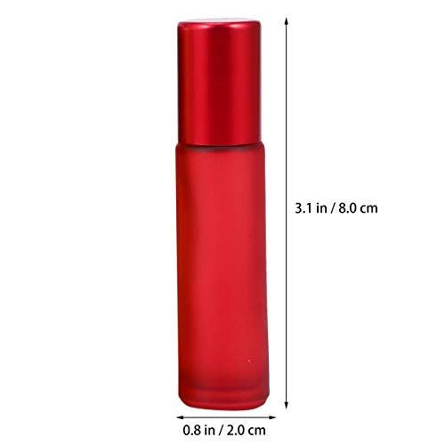 EXCEART 8 Piezas 10 Ml Aceites Esenciales de Vidrio Botellas de Rodillo Rollo Recargable en Frascos de Tubo Frascos Recipientes para Aceites Esenciales Perfumes Bálsamo Labial de