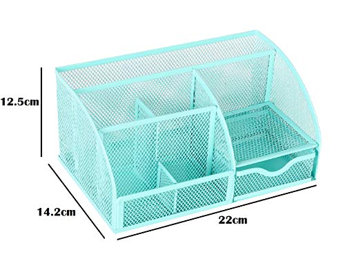 Exerz Organizador de Escritorio/Lapiceros para Escritorio/Escritorio ordenado/Titular de la Pluma/Portalápices/Sistema de Escritorio/Organizador de Oficina (Turquesa)