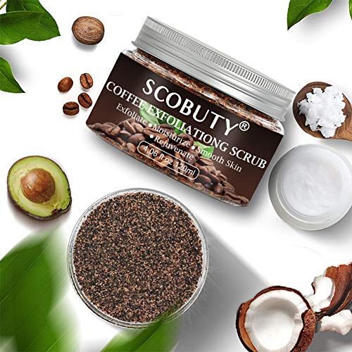 Exfoliante Corporal,Exfoliante de Café,Exfoliante Natural,Body Scrub,Exfoliante Corporal de Café Para Exfoliar la Piel Alisadora,Anticelulítica, Reducir los Poros Purificar las Espinillas del Acné