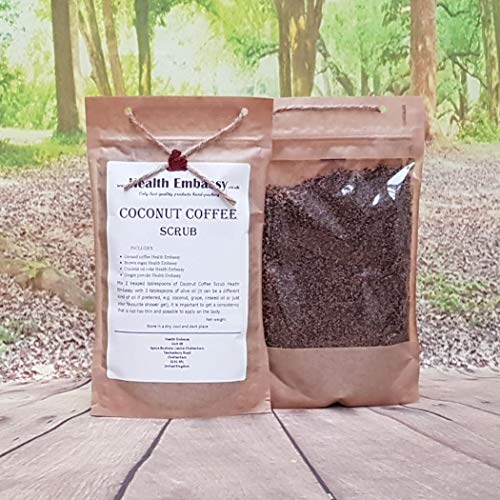 Exfoliante de Coco - Café con Jengibre 150g / Coconut Coffee Scrub 150g with Ginger - Health Embassy - 100% Natural (peeling, body scrub)