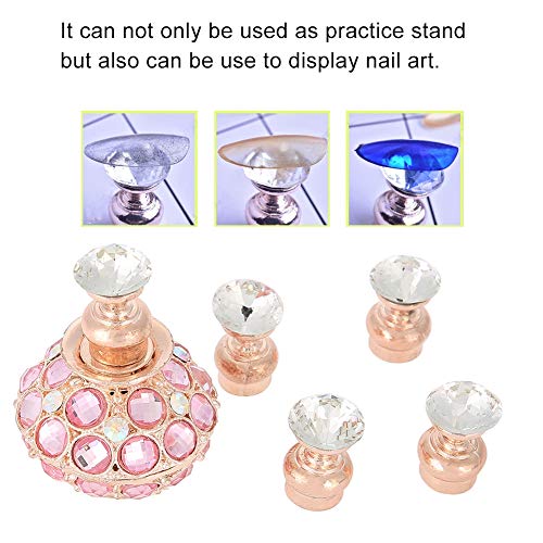 Expositor De Uñas Stand Holder práctica Crystal Nail Art Display Set para salón de uñas y herramientas de práctica de bricolaje