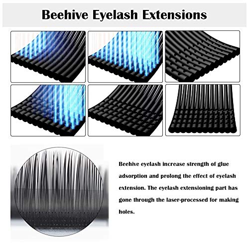 Extensión de Pestañas Individuales Clásica Natural Blando Suave Láser Eyelash Extensions Pestañas Postizas pelo a pelo (Espesor 0,2 mm D Curl Longitud 13mm Mezclada)