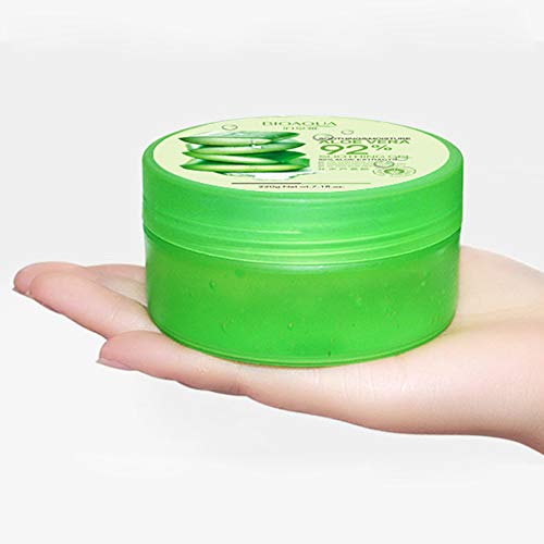 Extractos de aloe vera BIOAQUA 92% hidratante para eliminar manchas de acné, crema de noche para la cara, reposición relajante, gel de larga duración, 220 g