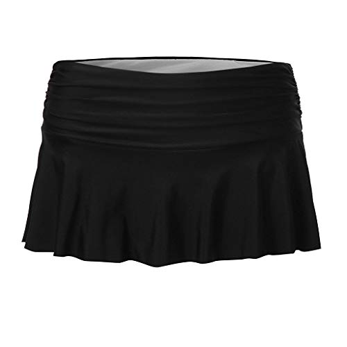 Falda Plisada Cintura Alta Mujer Nadar Troncos Shorts de Baño Grupo de natación bañador Playa Traje de baño Bikinis Bottoms Bragas riou