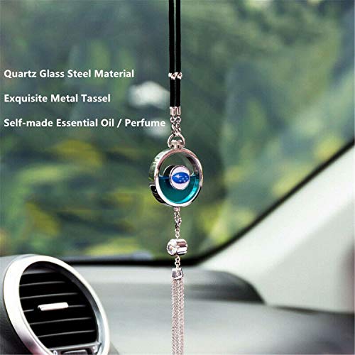Fankeshi - Ambientador para el coche con el logotipo de la fragancia del espejo retrovisor colgante de perfume