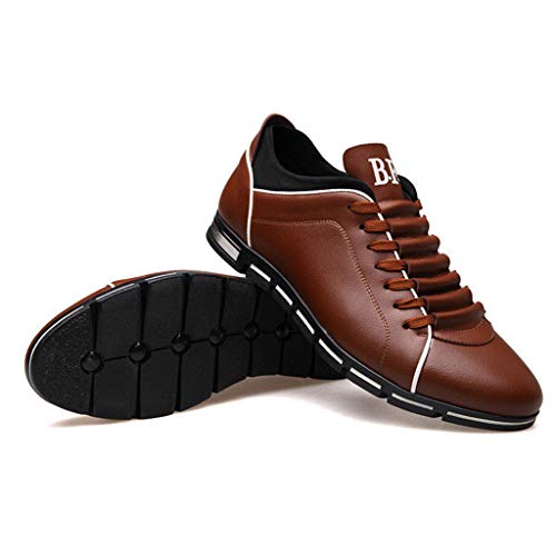 Fannyfuny_Zapatos para Hombre Zapatos Casuales Zapatillas Running Hombre Zapatillas Deportivas de Cordones Aire Libre y Deporte Transpirables Casual Zapatos Gimnasio Correr Sneakers (48, marrón)