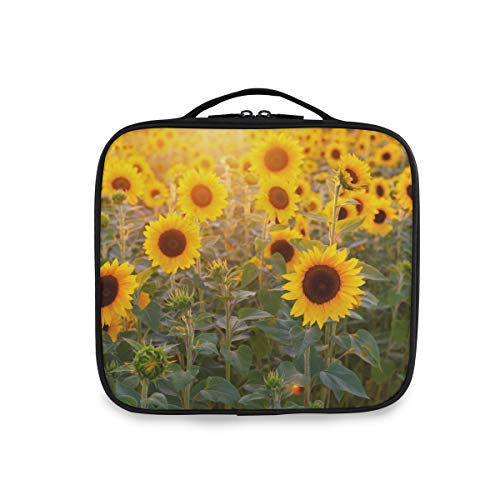 FANTAZIO Bolsa de maquillaje refrescante girasol para maquillaje, organizador de maquillaje