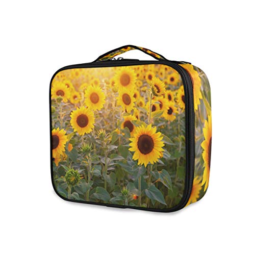 FANTAZIO Bolsa de maquillaje refrescante girasol para maquillaje, organizador de maquillaje