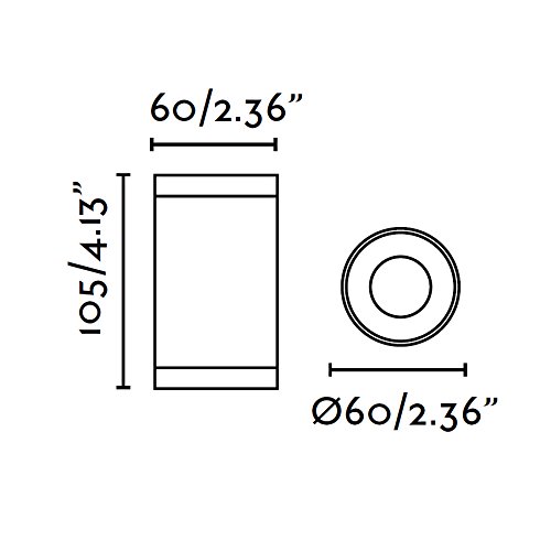 Faro Barcelona 71374 - OLOT Plafón, 35W, cuerpo de aluminio y cristal transparente, color gris