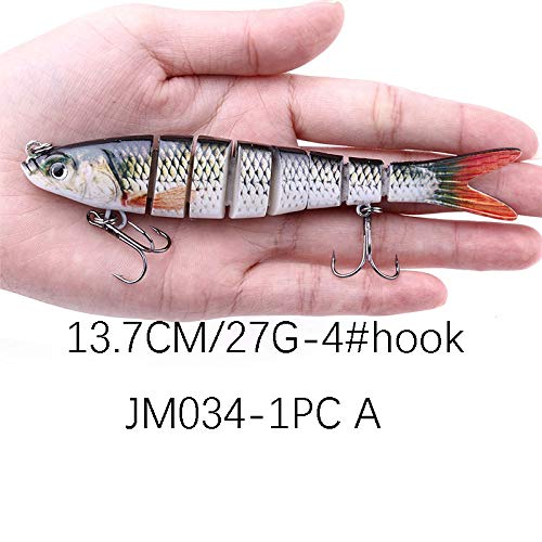 Fauge Se？Uelos de Pesca Realistas Topwater 8 Segmentos Swimbait Se？Uelos Artificial Multi Articulado Swimbaits Conjunto de Cebo Duro