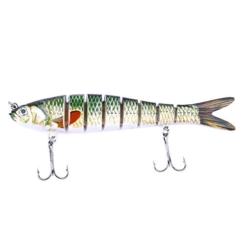Fauge Se？Uelos de Pesca Realistas Topwater 8 Segmentos Swimbait Se？Uelos Artificial Multi Articulado Swimbaits Conjunto de Cebo Duro
