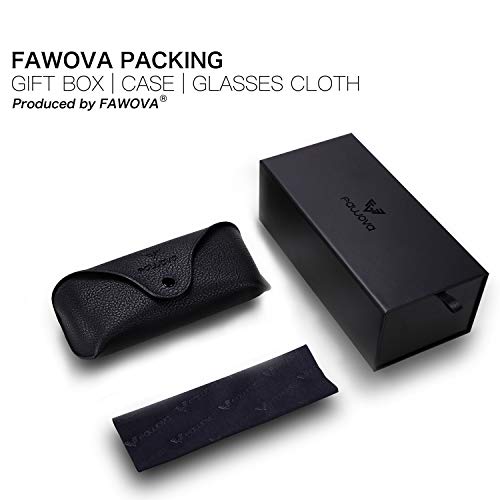 fawova Gafas de Sol Aviador Hombre Polarizadas con Espejo Azul Grisáceo, 2020 Gafas Aviador Polarizado Con Montura Metal para Plateado,Conducir, Pescar, Golf, Correr UV400, Cat.3,58mm