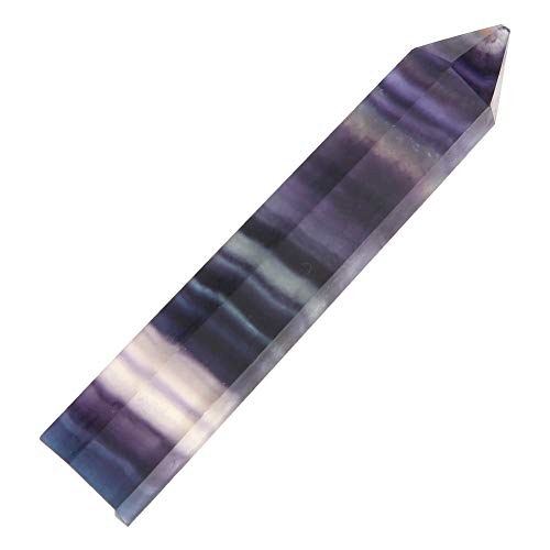 Feg Cristal Fluorita Cristal Piedra Aplicación Amplia Puntos de Cuarzo de Cristal Pilar de Cristal para Herramientas de decoración del hogar Adornos para el hogar Regalos(#2)