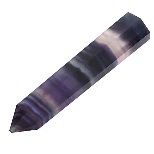 Feg Cristal Fluorita Cristal Piedra Aplicación Amplia Puntos de Cuarzo de Cristal Pilar de Cristal para Herramientas de decoración del hogar Adornos para el hogar Regalos(#2)