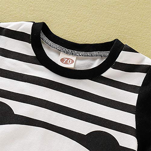 FELZ Bebé Mono,Verano Verano Mameluco de Manga Corta Estampado Panda a Rayas Mono Conjuntos Moda Linda Fiesta De Cumpleaños Regalo Verano Pijamas Bebe niña niño