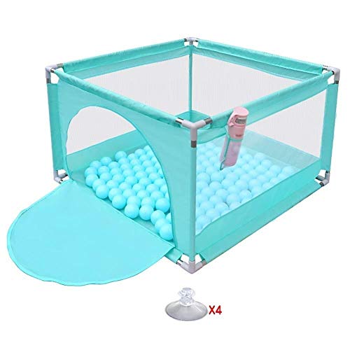 FENCE Área de Juego de la Cerca del bebé, Red Impermeable y Transpirable: fácil de Instalar, Corrales de Interior for bebés (Color : Blue)