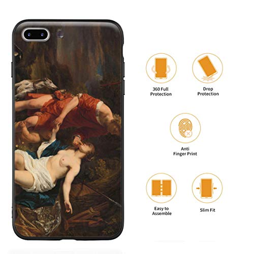 Ferdinand Bol para iPhone 7 Plus&iPhone 8 Plus/Caja del teléfono Celular de Arte/Impresión Giclee UV en la Cubierta del móvil(Venere e Adone)