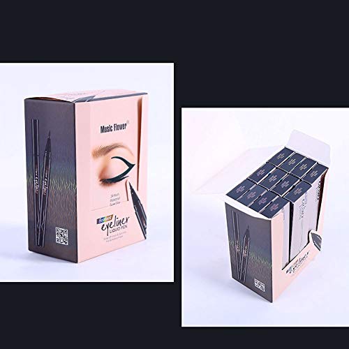 Fesjoy Lápiz delineador de Ojos, colorante Fino Profesional Smokey Eye Makeup Eyeliner líquido Black Eye Liner Pen Impermeable Natural de Larga duración