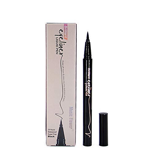 Fesjoy Lápiz delineador de Ojos, colorante Fino Profesional Smokey Eye Makeup Eyeliner líquido Black Eye Liner Pen Impermeable Natural de Larga duración