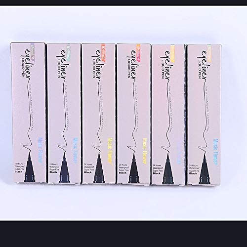 Fesjoy Lápiz delineador de Ojos, colorante Fino Profesional Smokey Eye Makeup Eyeliner líquido Black Eye Liner Pen Impermeable Natural de Larga duración