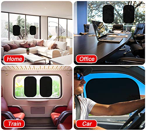 Fesoar Parasol de Coche,Parasol Coche Bebe,con Protección UV Certificada (Juego De 2),Red Autoadhesiva De Protección Solar para Coche,Parasoles para Coche 51 cm x 31 cm (Negro)