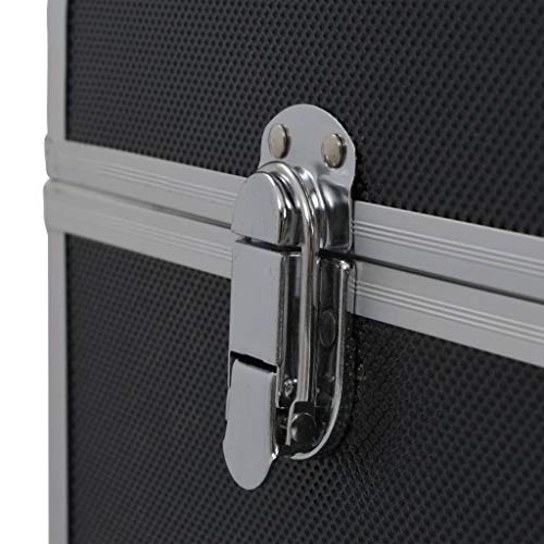 Festnight Maletín de Maquillaje Aluminio Maletin Maquillaje Estuche de Maquillaje 37x24x40 cm