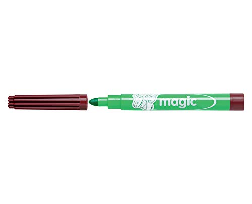 Fibracolor Magic Pack de 9 rotuladores con tinta mágica de punta gruesa + 1 marcador de color cambiante