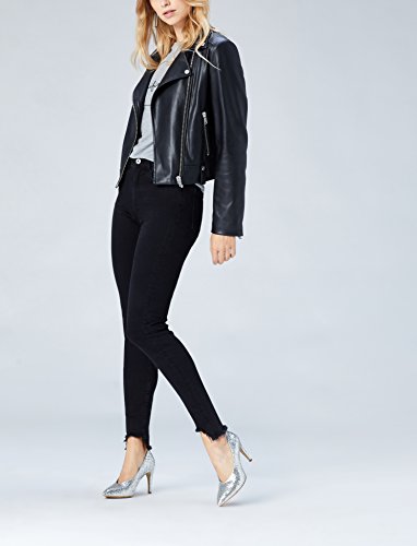 find. Zapatos de Tacón con Empeine Alto para Mujer, Plateado (Silver), 38 EU