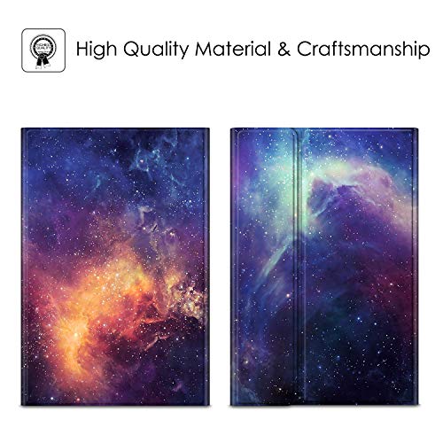 Fintie Funda con Teclado Español Ñ para Samsung Galaxy Tab S6 10.5" 2019 (SM-T860/T865) - Carcasa [Admite Carga de S Pen] y Teclado Bluetooth Inalámbrico Magnético Desmontable, Galaxia