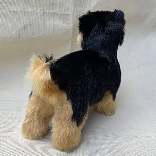 FinWell Realistic Yorkie Dog Simulation Toy Dog Puppy Lifelike Stuffed Companion Toy Pet Dog Handcrafted for Kids