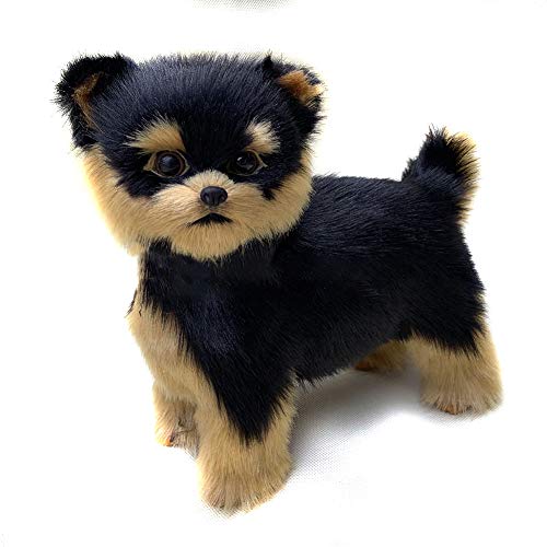 FinWell Realistic Yorkie Dog Simulation Toy Dog Puppy Lifelike Stuffed Companion Toy Pet Dog Handcrafted for Kids