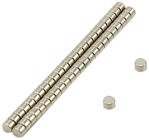 first4magnets f332 - N35-50 3 mm diámetro x 2 mm de grosor N35 imán de neodimio con 0,21 kg tirador (50 unidades)