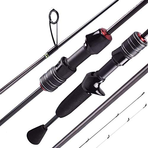 FISHYY Caña De Pescar LW 0.6-8G Ul Caña De Pesca Casting Spinning Rod Ultralight Carbon Fiber Hollow + Solid 2 Tips Bait Casting Roces