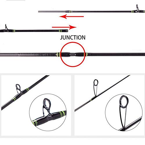 FISHYY Caña De Pescar LW 0.6-8G Ul Caña De Pesca Casting Spinning Rod Ultralight Carbon Fiber Hollow + Solid 2 Tips Bait Casting Roces