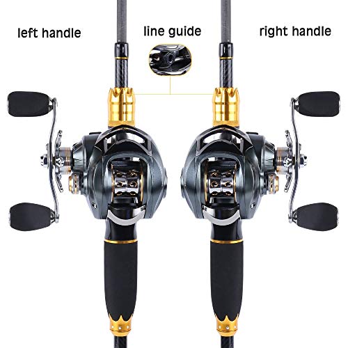 FISHYY Caña De Pescar Señuelos De Pesca con Caña De Pescar Y Carrete 4 Secciones Carbon Spinning Señuelos De Pesca Y Fundición Conjuntos De Carretes De Pesca