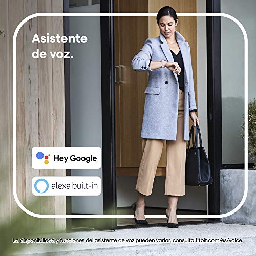 Fitbit Versa 3 - Smartwatch de salud y forma física con GPS integrado, análisis continuo de la frecuencia cardiaca, Alexa integrada y batería de +6 días, Negro