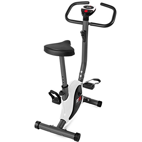FITFIU Fitness BEST 100 Bicicleta Estática Spinning ultracompacta, sin resplado, 5 kg regulable en 8 niveles y pantalla LCD Entrenamiento Fitness Tonificación, Unisex adulto, Gris