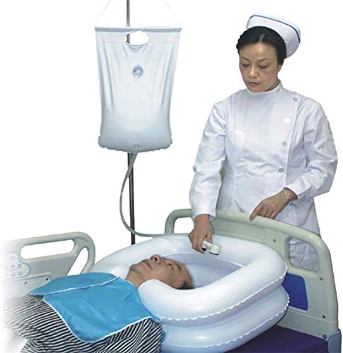 FJY septiembre Inflable Noche Shampoo Cuenca Plegable con Bolsa de Agua depósito Salon para los discapacitados, Ancianos, Mujeres Embarazadas, postrado en Cama