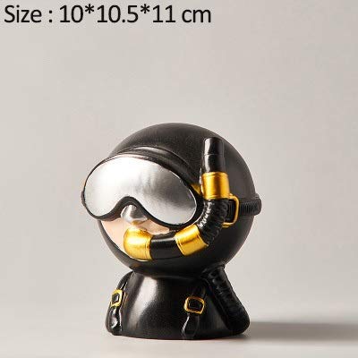 FKERYE El Nuevo diseño del buceador Escultura Miniatura Modelo Ecológico estatuilla for la decoración casera Oficina Crafts Decoración Adornos niños de Juguete (Color : A)