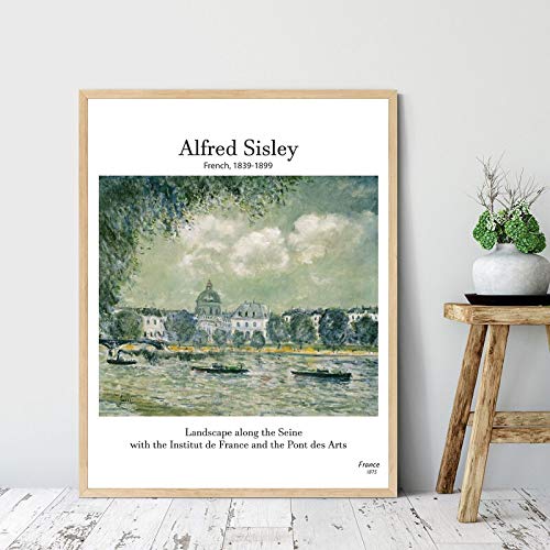 Flduod Lienzo de impresión Sisley, Pintura clásica, Arte de Pared Vintage, Impresiones, Arte renacentista, Lienzo, póster, galería, Imagen de Pared, Sala de Estar, decoración del hogar