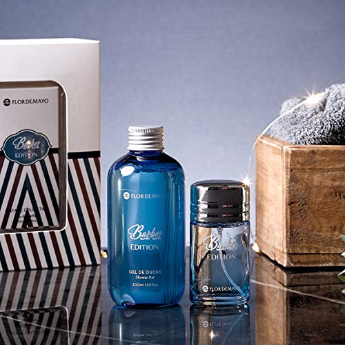 Flor de Mayo, Barber Man Set, Mini colonia 27ml, Gel Ducha 200ml