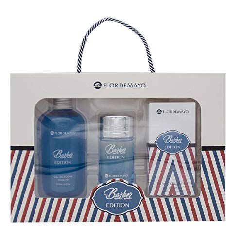 Flor de Mayo, Barber Man Set, Mini colonia 27ml, Gel Ducha 200ml