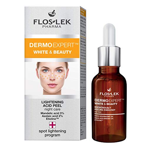 floslek Dermo Expert blanco y belleza Lightening Acid Peel Scrub para Noche 30 ml