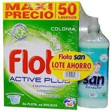 Flota Detergente Colonia 50 Dosis + San Suavizante Bienestar 60 Dosis