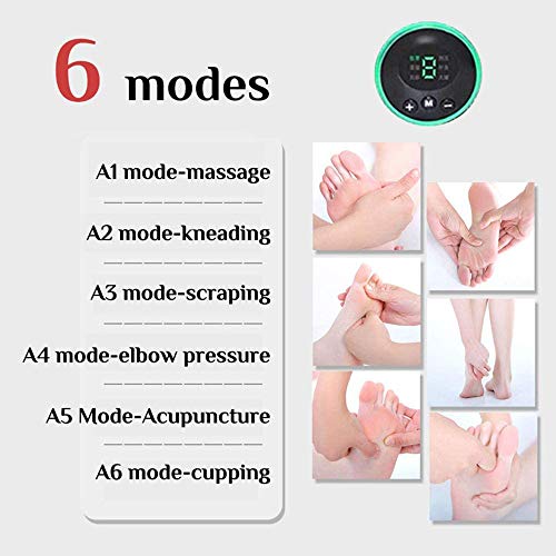 FLYRCX EMS masajeador de pies para remodelar Las piernas, Esterilla para Masaje de pies con 9 Fuerzas de Masaje, piernas eléctricas para Eliminar los bultos de Celulitis en la Pierna (Recargable)