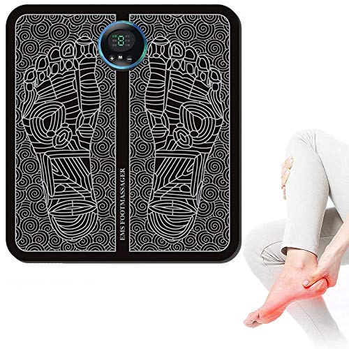 FLYRCX EMS masajeador de pies para remodelar Las piernas, Esterilla para Masaje de pies con 9 Fuerzas de Masaje, piernas eléctricas para Eliminar los bultos de Celulitis en la Pierna (Recargable)