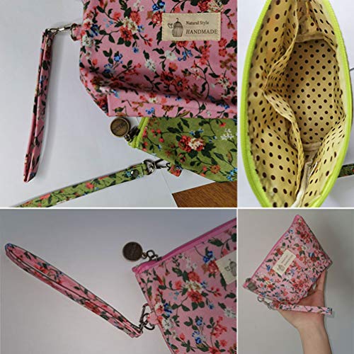 FLYWM Impresión de Bolsas de Maquillaje con patrón Multicolor Bolsas de cosméticos Lindas, Bolsa de Maquillaje Linda Bolsa de cosméticos para Dama Moda Impermeable Mini Bolsa de cosméticos