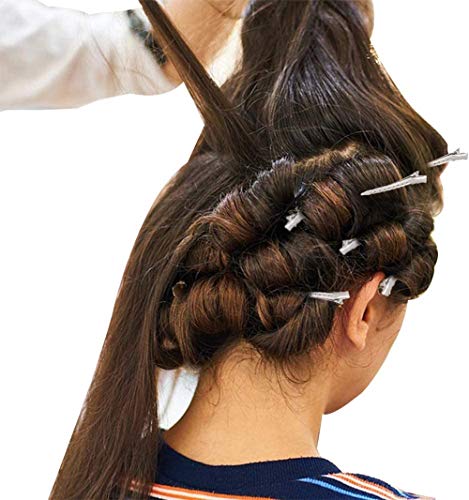 FLZONE Pinza de Pelo de Duckbill de Metal Pinza de Cocodrilo de Pelo Clips de Riza Clips de Seccionamiento con Agujeros pinzas profesionales para el cabello,bricolaje（12 piezas)